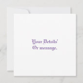 WEDING INVITATION BLANK FLAT KAART (Achterkant)