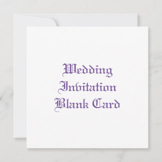 WEDING INVITATION BLANK FLAT KAART
