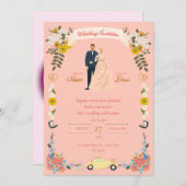 WEDING INVITATION KAART (Voorkant / Achterkant)