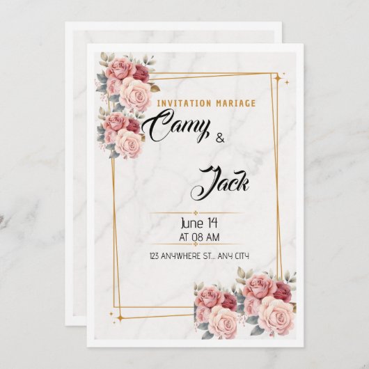 Weding Kaart (Voorkant / Achterkant)