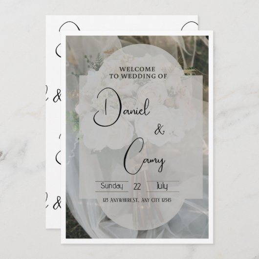 Weding Kaart (Voorkant / Achterkant)