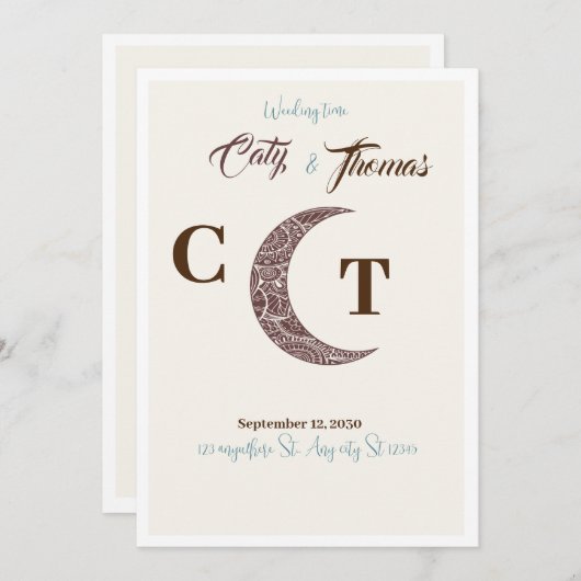 Weding Kaart (Voorkant / Achterkant)