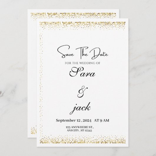 Weding Kaart (Voorkant / Achterkant)