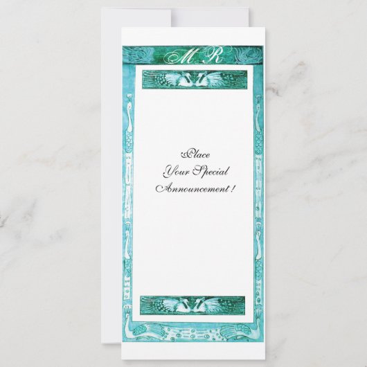 WEDING LOVE PEACOCK MONOGRAM Blauwgroen White Prog (Achterkant)