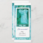 WEDING LOVE PEACOCK MONOGRAM Blauwgroen White Prog (Voorkant / Achterkant)