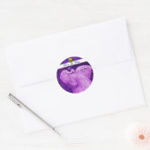 WEDING LOVE PEACOCK wit paars geel topaat Ronde Sticker (Envelop)
