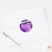 WEDING LOVE PEACOCK wit paars geel topaat Ronde Sticker (Envelop)