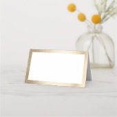 WEDING RECEPT stijlvolle luxe voor goudgrens Plaatskaartje (Achterkant)