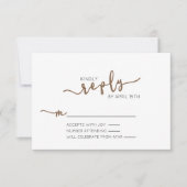 WEDING RESPONSCARD, RSVP-KAART RSVP KAARTJE (Voorkant)