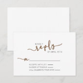 WEDING RESPONSCARD, RSVP-KAART RSVP KAARTJE (Voorkant / Achterkant)