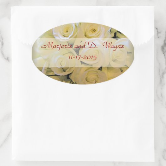 WEDING ROZEN OVAL ENVELOPE SEALS & STICKERS (Tas)