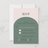 WEDING RSVP-KAART VOOR AARDE TONE ARCH RSVP KAARTJE (Voorkant)