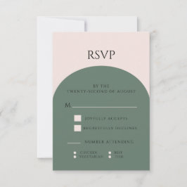 WEDING RSVP-KAART VOOR AARDE TONE ARCH RSVP KAARTJE