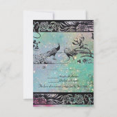 WEDING TORTELDUIFJES MONOGRAM RSVP zwart groen (Achterkant)
