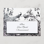 WEDING TORTELDUIFJES MONOGRAM zwart-wit Briefkaart (Achterkant)