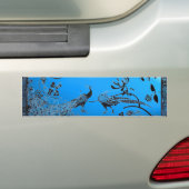 WEDING TORTELDUIFJES zwart en blauw Bumpersticker (Op auto)