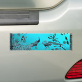 WEDING TORTELDUIFJES zwart en blauw Bumpersticker (Op auto)