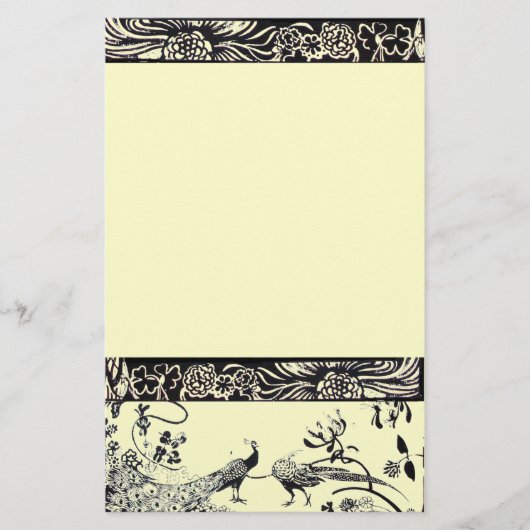 WEDING TORTELDUIFJES zwart-wit Briefpapier (Voorkant)