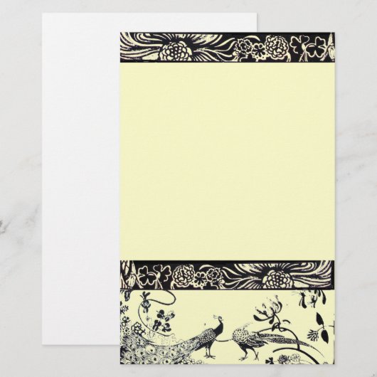 WEDING TORTELDUIFJES zwart-wit Briefpapier (Voorkant / Achterkant)