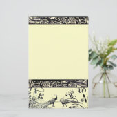 WEDING TORTELDUIFJES zwart-wit Briefpapier (Staand voorkant)