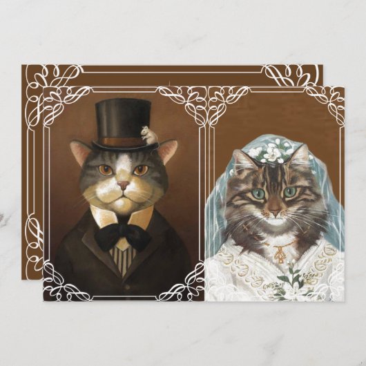 WEDING-uitnodiging Kaart (Voorkant / Achterkant)