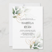 WEDING VAN Waterverf VAN Foliage Gold-certificerin Kaart (Voorkant)