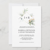 WEDING VAN Waterverf VAN Foliage Gold-certificerin Kaart (Voorkant)