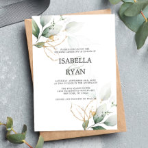 WEDING VAN Waterverf VAN Foliage Gold-certificerin