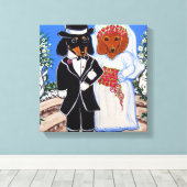 WEDINGDOXIES CANVAS AFDRUK (Insitu (Houten vloer))