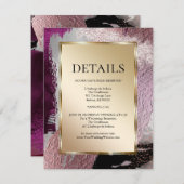 WEDINGGEGEVENS | Metaalbedden Informatiekaartje (Voorkant / Achterkant)