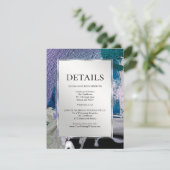 WEDINGGEGEVENS | Metallic beroertes Violet Blauwgr Informatiekaartje (Staand voorkant)
