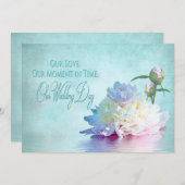 WEDINGINVITATIE - Elegant pony en Reflection Kaart (Voorkant / Achterkant)