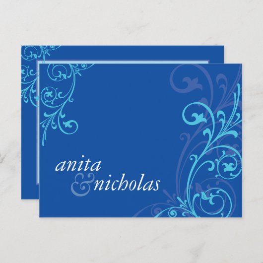 WEDINGINVITATIE : geweldig 6 Uitnodiging Briefkaart (Voorkant / Achterkant)