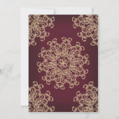 WEDINGINVITATIE IN MUND EN GOLD INDIAN STYLE KAART (Achterkant)
