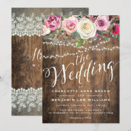WEDINGINVITATIE | Rustige houthakkerslichten Kaart