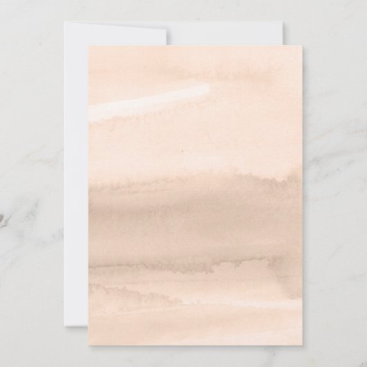 WEDINGINVITATIE | Rustisch hout Blush Floral Sage Kaart (Achterkant)