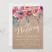 WEDINGINVITATIE | Rustische lente-elastische flora Aankondiging (Voorkant)