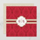 WEDINGINVITATIES : schoonheid SQ 1 Kaart (Voorkant / Achterkant)