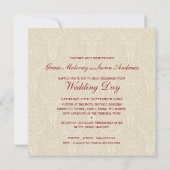 WEDINGINVITATIES : schoonheid SQ 1 Kaart (Achterkant)