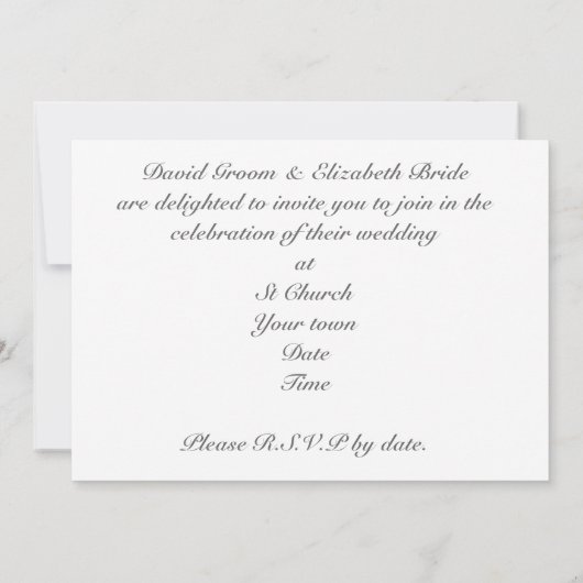 WEDINGSPALLERIE VAN DESIGN KAART (Achterkant)