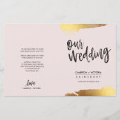 WEDINGSPROGRAMMA geborsteld met geslepen gouden ro (Voorkant)