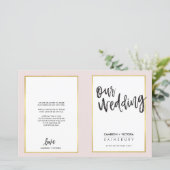 WEDINGSPROGRAMMA: gouden lijst geborsteld (Staand voorkant)