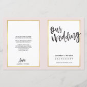 WEDINGSPROGRAMMA: gouden lijst geborsteld (Voorkant)