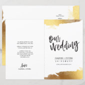 WEDINGSPROGRAMMA, luxetransport, gelaagd goud (Voorkant / Achterkant)