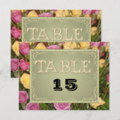 WEDINGSTABEL SJABLOON KAART (Voorkant / Achterkant)