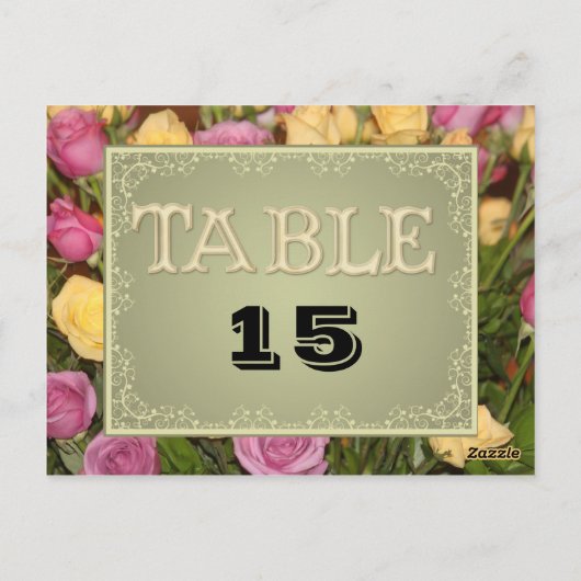 WEDINGSTABEL SJABLOON KAART (Achterkant)