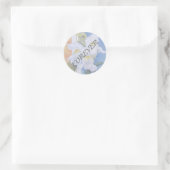 WEDINGSTICKERS VAN WITTE SNAPDRAGONS RONDE STICKER (Tas)
