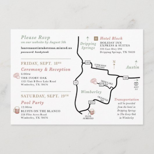 Wedkaart - VOOR LAUREN Informatiekaartje (Voorkant)