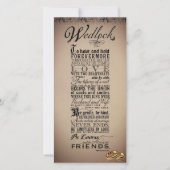 Wedlock-huwelijk huwelijk Oorspronkelijk gedicht (Voorkant)