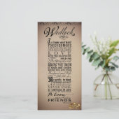 Wedlock-huwelijk huwelijk Oorspronkelijk gedicht (Staand voorkant)